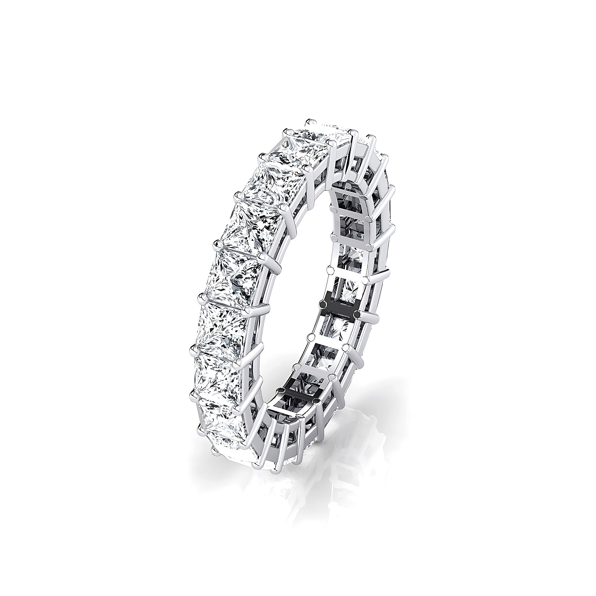 0.25Cts each Princess Cut Diamond Eternity Ring - GeumJewels