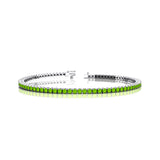 2mm Round Peridot Tennis Bracelet - GeumJewels