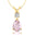 Morganite Teardrop Pendant with Solitaire Diamond - GeumJewels