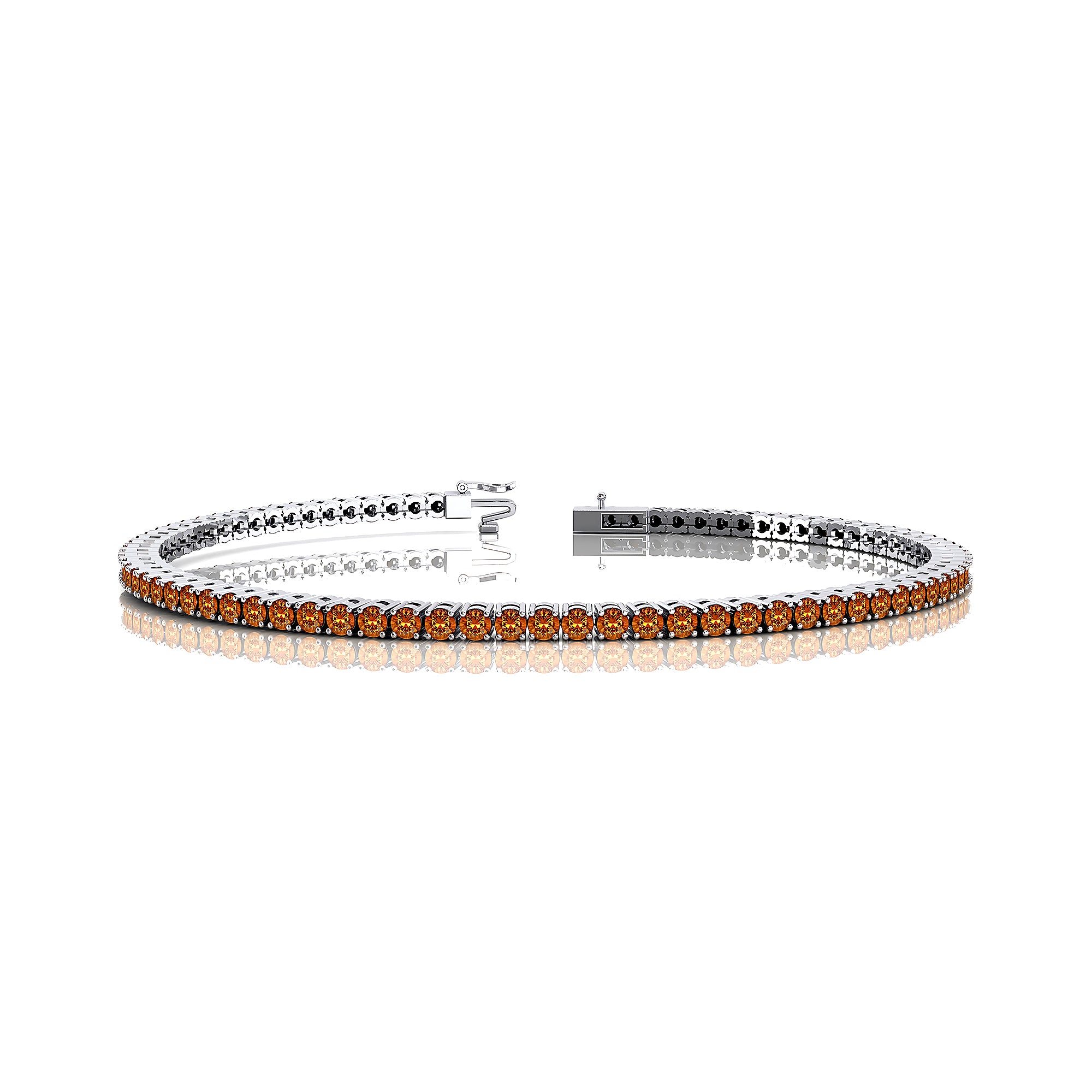 2mm Round Citrine Tennis Bracelet - GeumJewels
