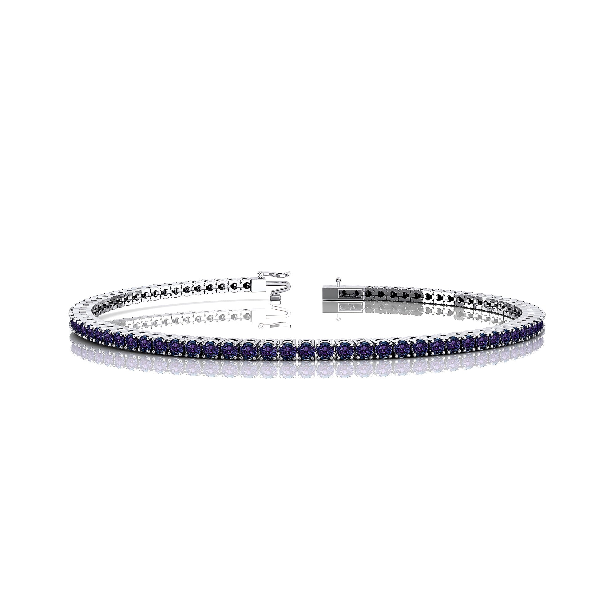 2mm Round Alexandrite Tennis Bracelet - GeumJewels