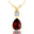 Garnet Teardrop Pendant with Solitaire Diamond - GeumJewels