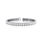 0.25ct Each Vertically set Emerald Cut Diamond Tennis Bracelet - GeumJewels