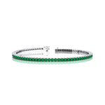 2mm Round Emerald Tennis Bracelet - GeumJewels