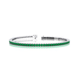 2mm Round Emerald Tennis Bracelet - GeumJewels