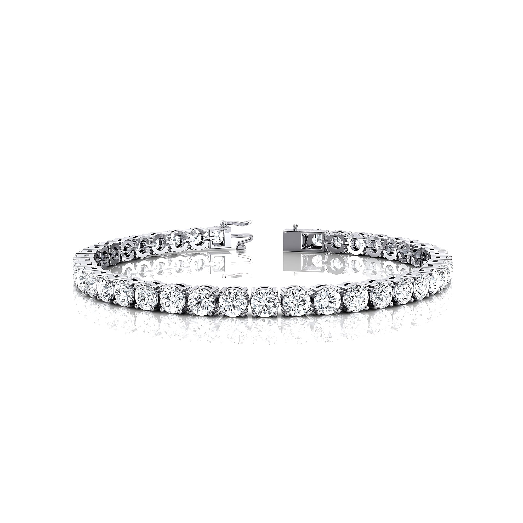 0.25ct Each Round Brilliant Cut Diamond Tennis Bracelet - GeumJewels