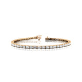 0.10Ct each Horizontally Set Emerald Cut Diamond Tennis Bracelet - GeumJewels