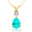 Paraiba Tourmaline Teardrop Pendant with Solitaire Diamond - GeumJewels