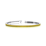 2mm Round Yellow Sapphire Tennis Bracelet - GeumJewels