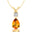 Citrine Teardrop Pendant with Solitaire Diamond - GeumJewels