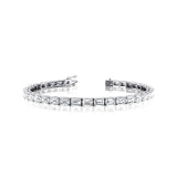 0.25ct Each Horizontally set Emerald Cut Diamond Tennis Bracelet - GeumJewels