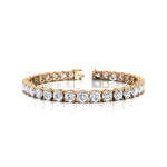 0.50ct Each Round Brilliant Cut Diamond Tennis Bracelet - GeumJewels