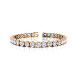 0.50ct Each Round Brilliant Cut Diamond Tennis Bracelet - GeumJewels