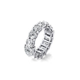 2 Way Diamond Emerald & Round Eternity Ring - GeumJewels