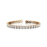 0.25ct Each Round Brilliant Cut Diamond Tennis Bracelet - GeumJewels