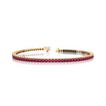 2mm Round Pink Sapphire Tennis Bracelet - GeumJewels