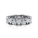 0.25ct each Heart Shape Diamond Eternity Ring - GeumJewels