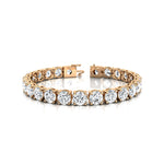 1ct Each Round Brilliant Cut Solitaire Diamond Tennis Bracelet - GeumJewels