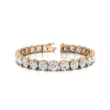 1ct Each Round Brilliant Cut Solitaire Diamond Tennis Bracelet - GeumJewels