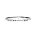 0.10Ct each Horizontally Set Emerald Cut Diamond Tennis Bracelet - GeumJewels