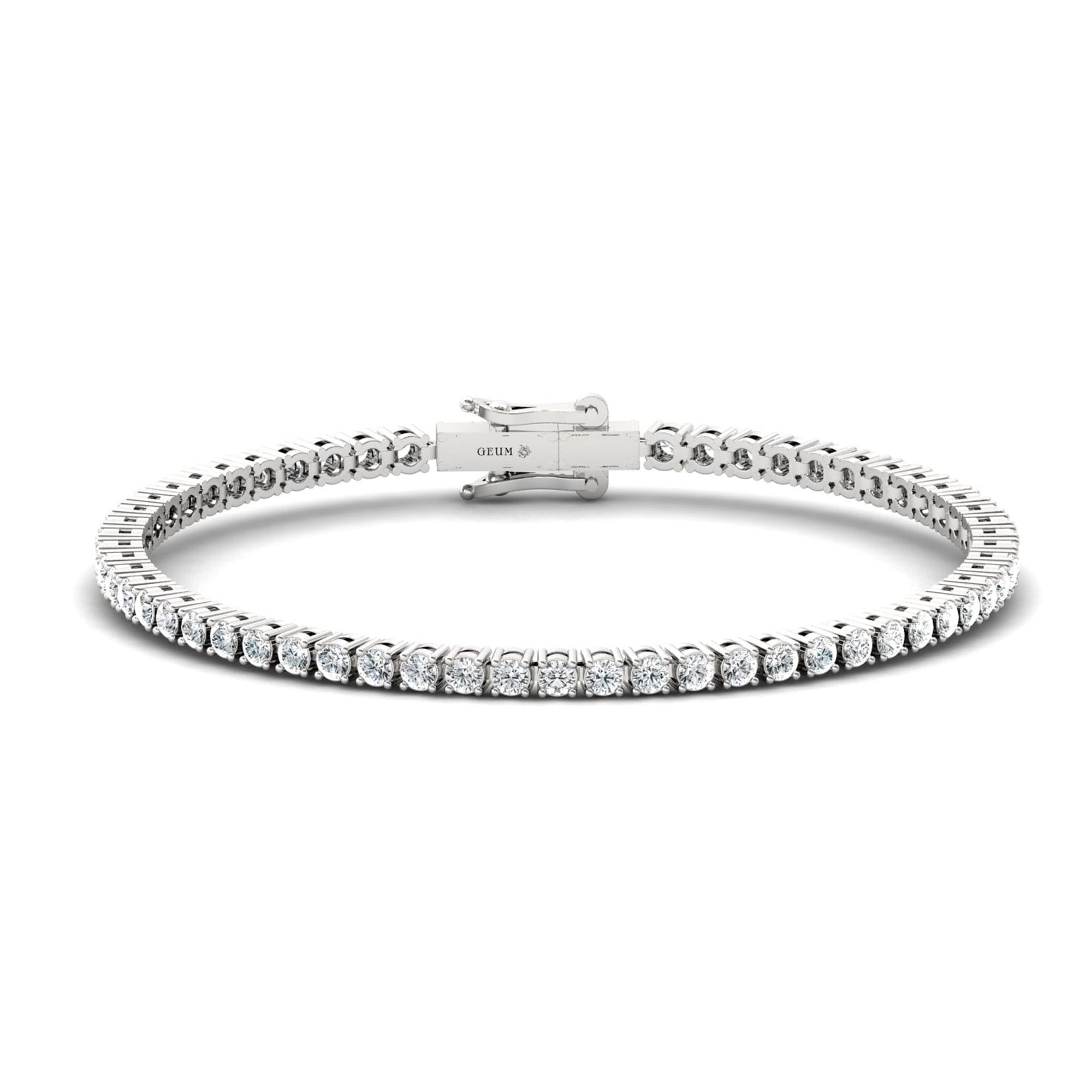 3.52 TCW Tennis Diamond Bracelet - GeumJewels