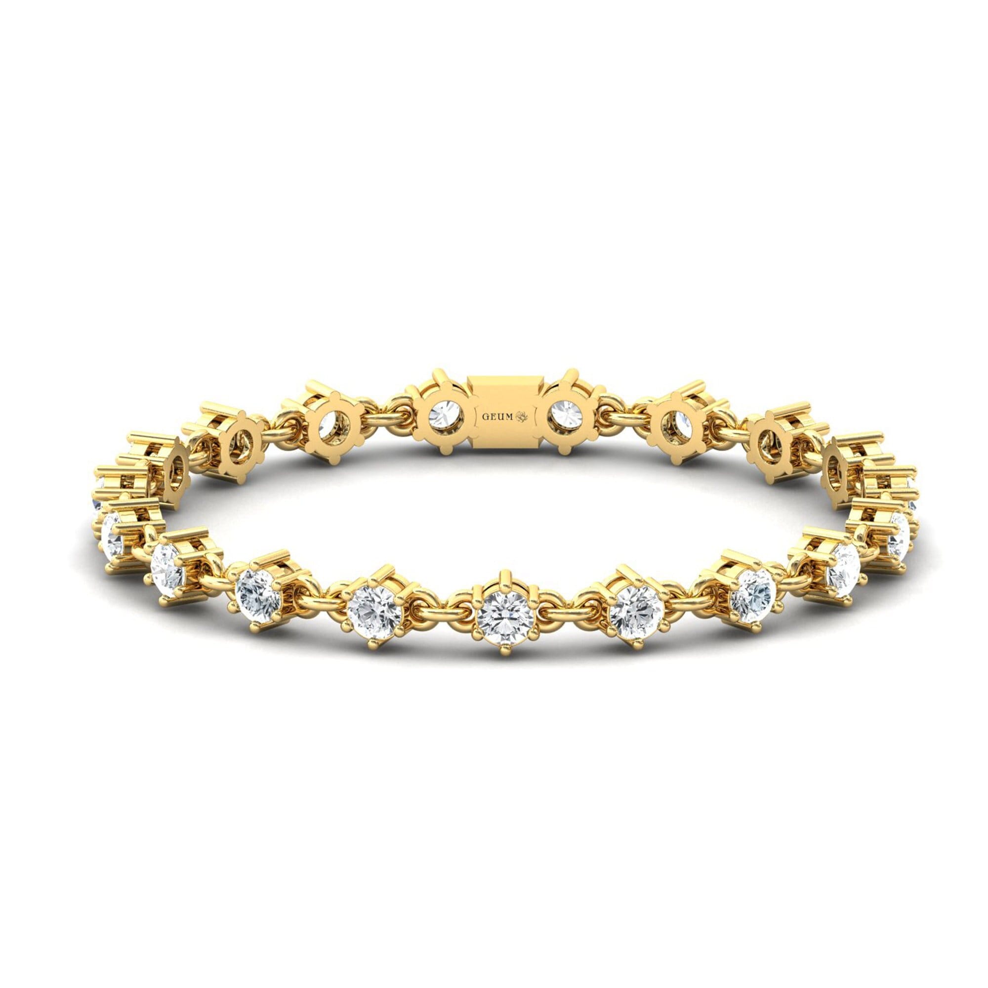 Chain Link Tennis Bracelet - GeumJewels