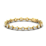 Chain Link Tennis Bracelet - GeumJewels
