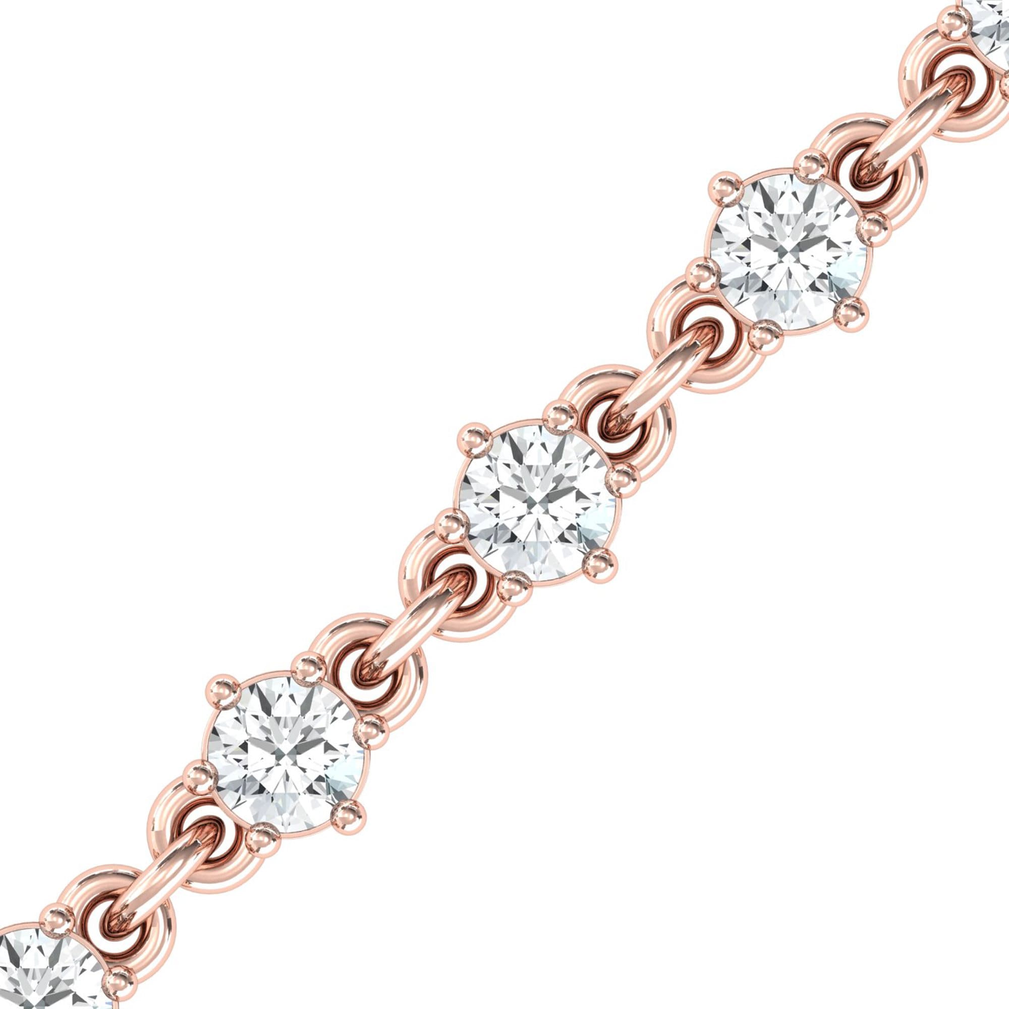 Chain Link Tennis Bracelet - GeumJewels