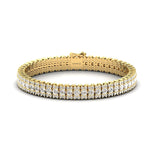 Three Row Diamond Tennis Bracelet - GeumJewels
