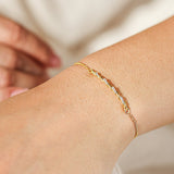 Alternate Diamond Minimalistic Chain Bracelet - GeumJewels