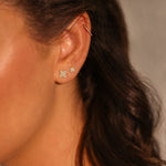 Clover Style Diamond Stud Dainty earrings - GeumJewels