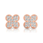 Clover Style Diamond Stud Dainty earrings - GeumJewels