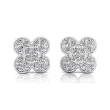 Clover Style Diamond Stud Dainty earrings - GeumJewels