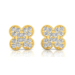 Clover Style Diamond Stud Dainty earrings - GeumJewels