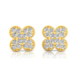 Clover Style Diamond Stud Dainty earrings - GeumJewels