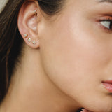 Snowflake Diamond Dainty Stud Earring - GeumJewels