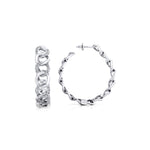 Dainty Cuban Alternate Diamond Gold Earrings - GeumJewels
