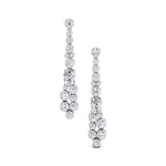 Elongated Cushion Lab Diamond Bezel Set Diamond Drop Earrings - GeumJewels
