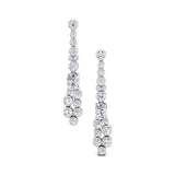 Elongated Cushion Lab Diamond Bezel Set Diamond Drop Earrings - GeumJewels
