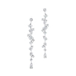 Fancy Diamond Cluster Drop Earrings - GeumJewels