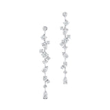 Fancy Diamond Cluster Drop Earrings - GeumJewels