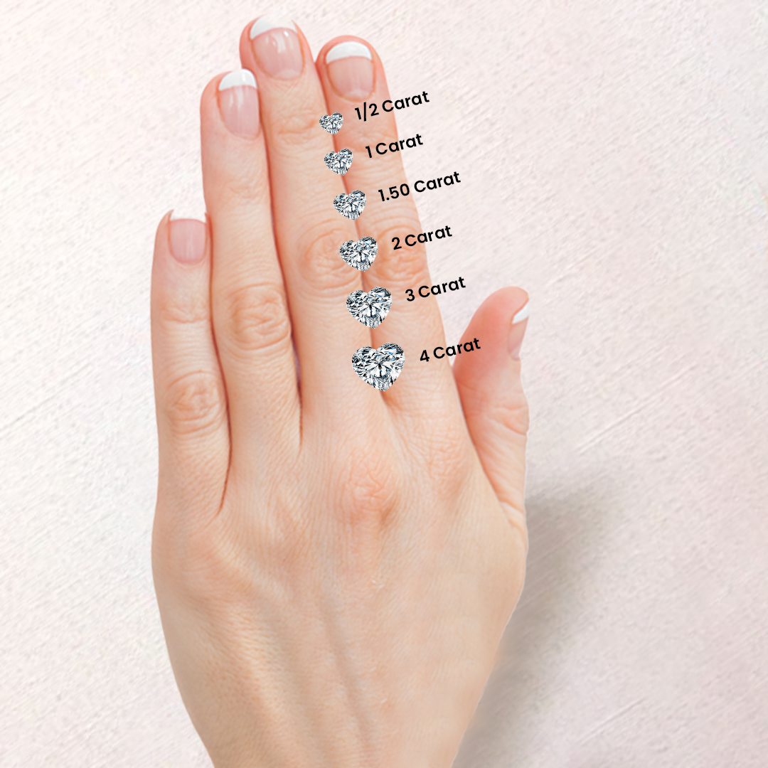 Heart Shaped Lab Diamond Halo Diamond Stud Earrings - GeumJewels