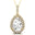 Lab Diamond Teardrop Pendant with Diamond Halo - GeumJewels