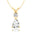 Lab Diamond Teardrop Pendant with Solitaire Diamond - GeumJewels