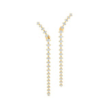 Linear Diamond Drop Earrings - GeumJewels
