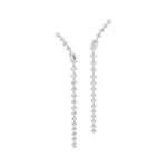 Linear Diamond Drop Earrings - GeumJewels