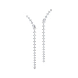 Linear Diamond Drop Earrings - GeumJewels