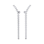 Linear Diamond Drop Earrings - GeumJewels