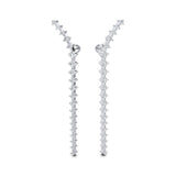 Linear Diamond Drop Earrings - GeumJewels