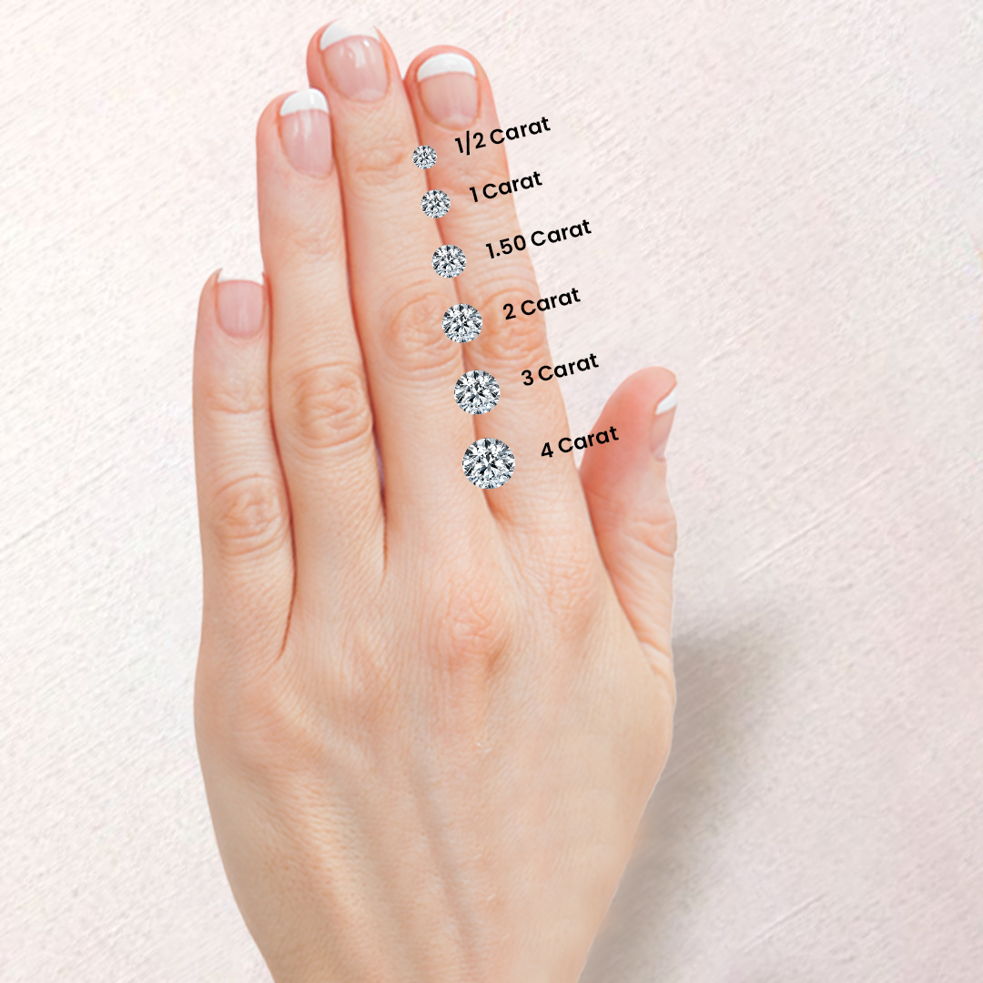 Round Solitaire Lab Diamond Halo Diamond Stud Earrings - GeumJewels